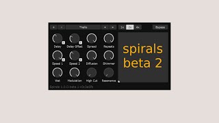 spirals beta2 update delay tempo sync freeze diffusion [upl. by Judith]