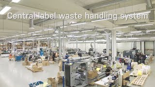 Lundberg Tech Central label waste handling system [upl. by Uzia]