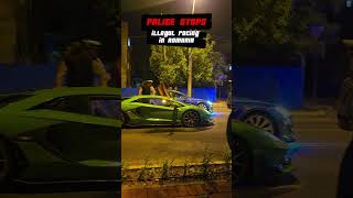 Police stops illegal racing in Bucharest Romania [upl. by Neill378]