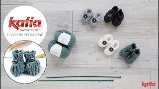 How to Knit Newborn and 3 Months Baby Booties [upl. by Garcia218]