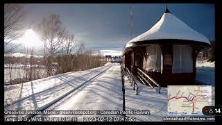 Canadian Pacific Railway westbound at Greenville Jct Maine [upl. by Romine]