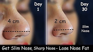 Get Slim Nose  Lose Nose Fat  Nose Reshaping  No Surgery  Nose Slimming Sharp Nose Exercise [upl. by Ahsrav]