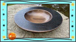 Woodturning An Elegant Black Walnut Platter  I Torch The Rim 🔥🔥 Did I Ruin It 🙈🙈😊 [upl. by Enomal]