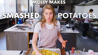 Molly Makes Crispy Smashed Potatoes  From the Test Kitchen  Bon Appétit [upl. by Naihs222]