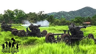 40mm Bofors L60 Artillery Shooting Exercise [upl. by Yemane272]