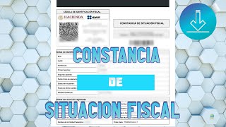 Descarga tu constancia de situación fiscal [upl. by Husein871]