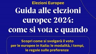 Come si vota e quando ecco la guida alle elezioni europee 2024 [upl. by Maillij]