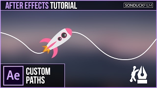 After Effects Tutorial Animate Any Object or Text Along a Custom Path [upl. by Hcib]