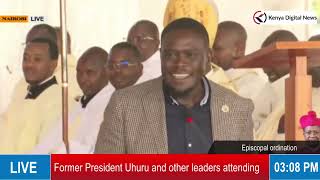 Sakajas great remarks in front of Former President Uhuru Kenyatta at St Marys Msongari [upl. by Nelram]