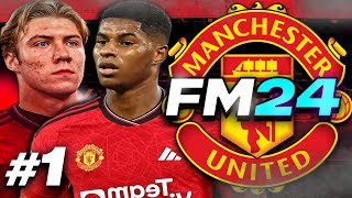 BETTER THAN EAFC 24 FM24 Manchester United Rebuild Ep1  Football Manager 2024 Career Mode [upl. by Cyril494]