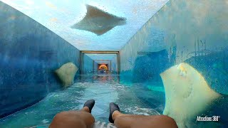 Atlantis the Worlds MEGA Water Park with Over 105 Water Slides All the Big Thrilling Slides POV [upl. by Dao133]