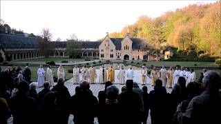 Abbaye dOrval  Le Christ est ressuscité des Morts  Tropaire pascal  Pâques 2019  Ostern  Pasen [upl. by Nylloc]