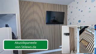 Wand und Akustikpaneele von Stilewode Anbringen  Montage  Optik  Akustik  Erfahrung  Test [upl. by Neyrb226]