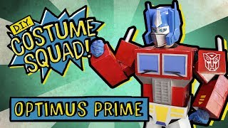 Make Your Own Optimus Prime With Cardboard  DIY Costume Squad [upl. by Trilly]