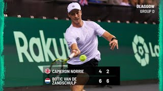 Norrie v Van de Zandschulp  Great Britain v Netherlands  Day 4 Match 2 Highlights [upl. by Slifka]