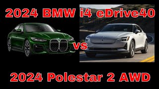 2024 BMW i4 eDrive40 vs 2024 Polestar 2 AWD Side by Side Comparison [upl. by Marsden]