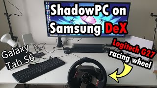 PLAY RACING GAMES on Samsung DeX and ShadowPC Virtual Here and Tailscale Setup NOT FREE [upl. by Ailuy881]