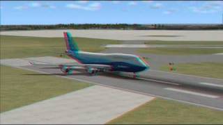 IN 3D  flight simulator x  FSX  Boeing 747 400 [upl. by Nevear747]