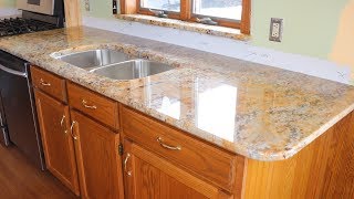 Kitchen Update Part 9 Installing The Granite Countertops [upl. by Ruthanne]