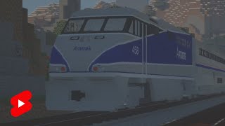 Amtrak Train in Minecraft shorts [upl. by Georgianna]