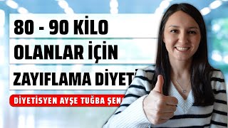 8090 Kilo Aralığında Olanlar için Zayıflama Diyeti  Kalıcı ve Hızlı Kilo Verin [upl. by Matusow]