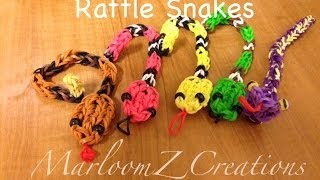 Rainbow Loom Rattle Snake Charm Gomitas Serpent [upl. by Samtsirhc]