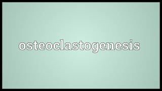 Osteoclastogenesis Meaning [upl. by Annas]