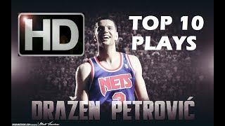 HD Drazen Petrovic  TOP 10 PLAYS Ⓒ 2017 [upl. by Calmas]