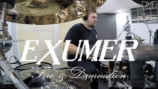 Exumer quotFire amp Damnationquot DRUM PLAYTHROUGH [upl. by Yllet]