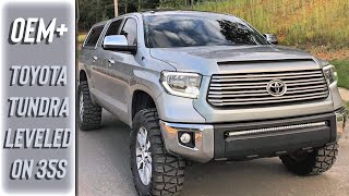 Toyota Tundra Leveled on 35s  OEM Style Fitment [upl. by Zingale]