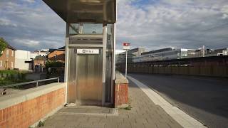 Sweden Stockholm Sollentuna train station  bus exchange Schindler elevator and short walk [upl. by Nahtanaj]