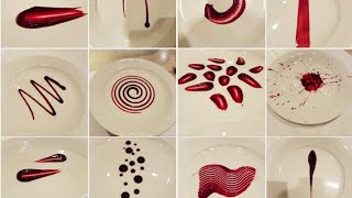 20 Different plating techniques  simple techniques for saucegel  art on plate  by Monika Talwar [upl. by Bar728]