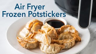 Air Fryer Frozen Dumplings  Potstickers [upl. by Yekcim]