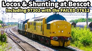 LOCOS amp SHUNTING at Bescot inc 97302 with the FAILED 37612 260523 [upl. by Atnicaj]