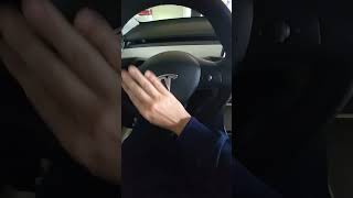 Adjusting Tesla steering wheel model y 2024 [upl. by Laemaj892]