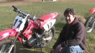 Duane Brown BBR Reviews the Honda CRFXR100 [upl. by Dlonra]