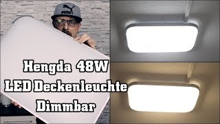 Hengda 48W LED Deckenleuchte Dimmbar  Deckenlampe  Tageslichtlampe mit Fernbedienung [upl. by Levenson]