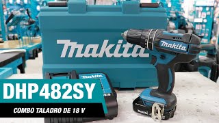 Taladro Percutor Inalámbrico Makita de 18V LXT 13 mm 12” Modelo DHP482SY [upl. by Lindo]