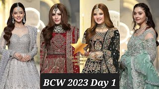 Dure fishan Neelum Muneer Rabeeca Khan amp Kashees at Hum Bridal Couture Week 2023 Day 1 [upl. by Eey]