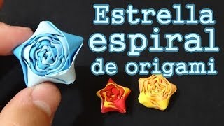 Estrella espiral de papel │ Origami [upl. by Barrada]