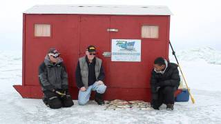 Green Bay Ice Fishing for Whitefish with JJs Guide Service [upl. by Swee775]