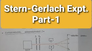 Stern Gerlach Expt Part1 Quantum Mechanics Lecture9  4th Semester [upl. by Tomlinson]