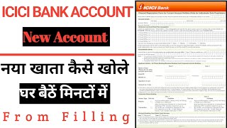 icici bank account opening form fill up ICICI bank form fill up 2024  icici new account open kaise [upl. by Ateloj]