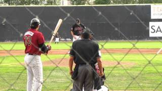 Jose Canseco at bat Calgary Vipers vs Yuma Scorpions [upl. by Yentruok]