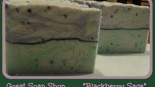 Great Soap Shop Making Blackberry Sage Handmade Soap with Tapioca Pearls [upl. by Malvina]