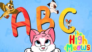 La Chanson de lAlphabet en Français et en Anglais  Comptines The High Meows [upl. by Dlorej]