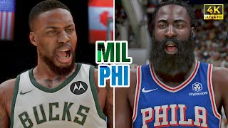 BUCKS vs 76ERS PS5  NBA 2K24 4K UHD [upl. by Hammad918]