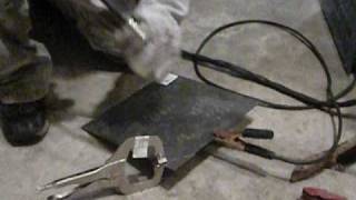 Harbor Freight welder in action with some welding tip Easy Mig 100 [upl. by Suilmann]