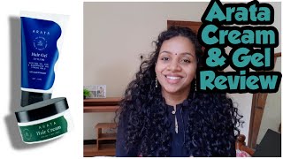 Arata Hair Cream and Hair Gel Review in Malayalam Curly Girl Method [upl. by Ennazor]