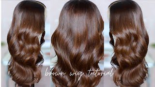 How To Chocolate Brown Wig Tutorial [upl. by Okomot677]